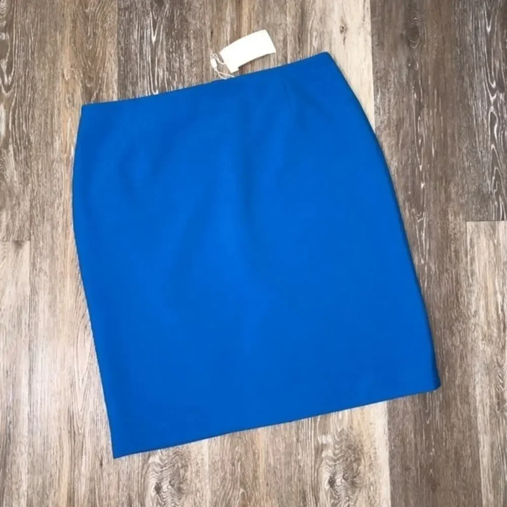 BOSS Hugo Boss Solid Blue Pencil Skirt Size 14 NWT